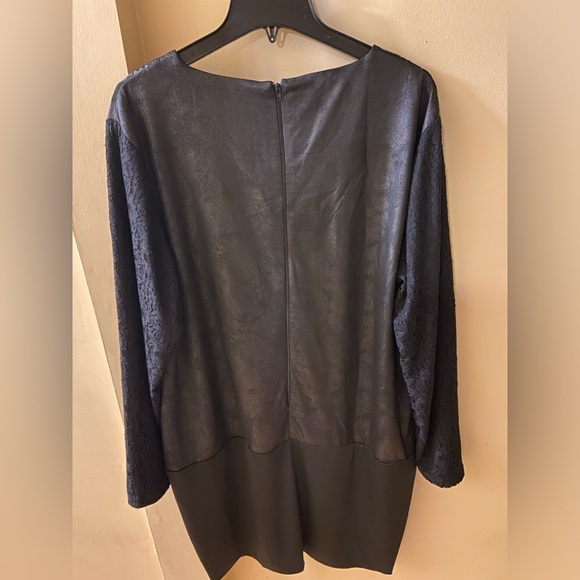 Grande Madame faux leather look black midi dress - size 3XL - Picture 7 of 10